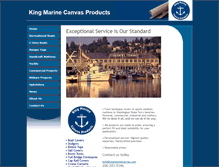 Tablet Screenshot of kingmarinecanvas.com